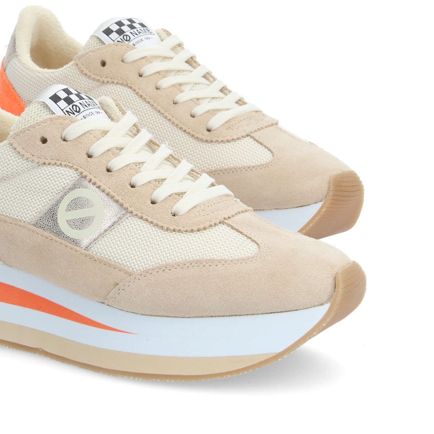 FLEX M JOGGER W - SUEDE/SDE/KNIT - ORANGE/BEIGE/BLANC CASSE